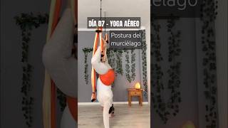 YOGA AÉREO 🦋  Día 07  Postura Invertida Murciélago aerialyoga aeroyoga [upl. by Wilona]