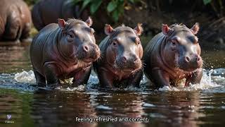 When Do Hippos Play  Fascinating animals Behaviors  Childrens Storytime [upl. by Norrabal]