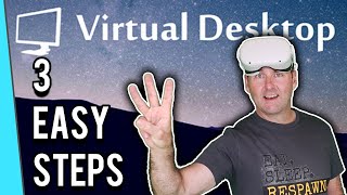 Virtual Desktop in 3 EASY Steps Play ALL PC VR on Quest 2 [upl. by Saire]