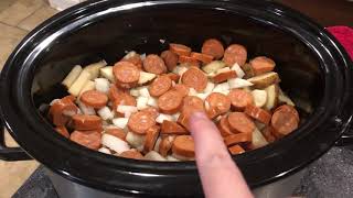 Slow Cooker Sausage amp Potatoes EASY Crockpot Meal [upl. by Howland]