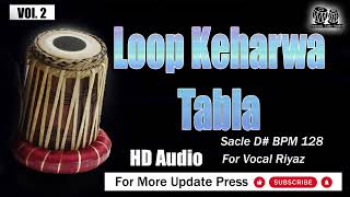 Tabla Loops Keharwa Professional BPM 128 Scale D Taal Mala Tabla Studio [upl. by Tirb]