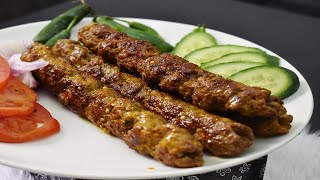 Beef Seekh Kabab Recipe on Tawa by Lively Cooking [upl. by Shira]