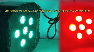 LED Remote Par Light 12 LED Multi Colour Changing Remote Control Brio light electrical viral [upl. by Schifra958]