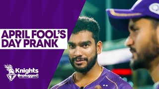 Venkatesh Iyer pranks Manish Pandey on April Fool’s Day  KnightsUnplugged  TATA IPL 2024 [upl. by Eentihw]