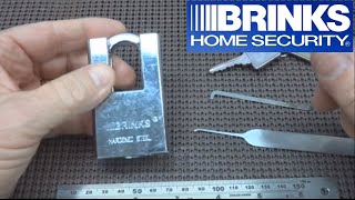 93 Brinks Maximum Security Shrouded Padlock Picked Open [upl. by Eelyma]