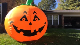 Setting up an Inflatable Pumpkin for Halloween [upl. by Navad368]