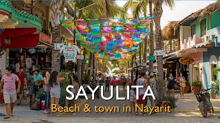 Take a walk from Sayulitas Plaza to Sayulita beach Nayarit Mexico [upl. by Ailsun825]