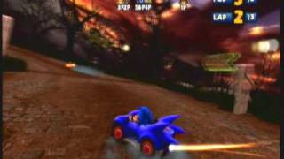 Sonic amp Sega All Stars Racing Curien Mansion with Sonic [upl. by Ammej]