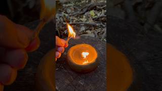 Making ancient oil lamps with kaolin outdoors survival bushcraft camping [upl. by Lou8]