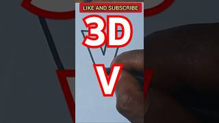 3D Letter V shortvideo shortsfeed shortsvideo 3d calligraphy alphabetart lettering [upl. by Viva]