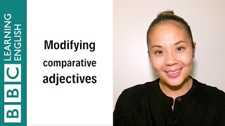 Modifying Comparative Adjectives  English In A Minute [upl. by Nnanerak]