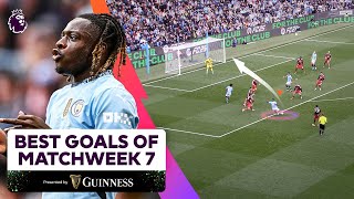 The BEST goals of Matchweek 7  FT Doku Jota Havertz and MORE [upl. by Ocko]