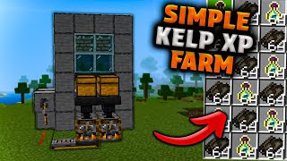 Simple 121 Kelp XP Farm in Minecraft Bedrock MCPEXboxPSSwitchPC [upl. by Leicam]