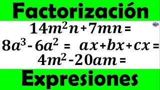 factorización de expresiones algebraicas 2 paso a paso [upl. by Edina]