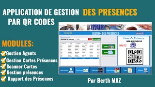 APPLICATION DES PRESENCES DES AGENTS PAR QR CODES [upl. by Tab790]