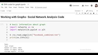 Working with Graphs in Social Network Analysis Degree distibustionplots using NetworkX librarary [upl. by Irwin]