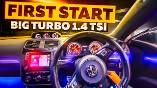 CRAZY 14 TSI BIG TURBO SCIROCCO 💥 FIRST START UP [upl. by Eniarol]