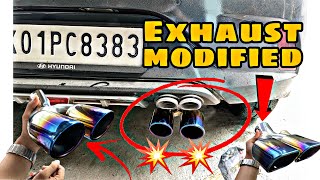 Exhaust modified  Sound test 💥💥 dual silencer car exhaust tip [upl. by Nylahs]