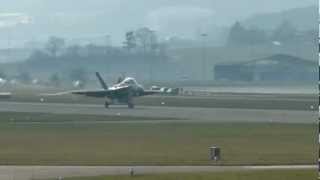 FA18 Hornet flight training  Payerne  20022013 [upl. by Alyakem]