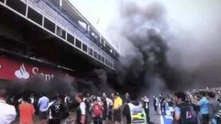 The Moment the fire was caught Live Williams Garage  Barcelona GP 2012 [upl. by Hobbs]