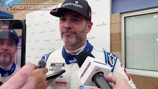 Jimmie Johnson Talks About Incident With Corey LaJoie That Took Him Out Of The Race At Kansas [upl. by Bendick]