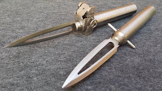 Two different homemade Ballistic Knives in Action [upl. by Mosenthal]