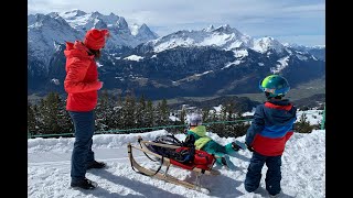 Winterwanderungen und schlitteln auf dem Hasliberg [upl. by Wyler]