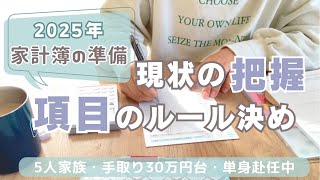 【2025年家計簿準備】現状を把握して項目とルールを決める✏︎オリジナル家計簿紹介手書き家計簿5人家族手取り30万円台単身赴任中節約専業主婦 [upl. by Lenzi]