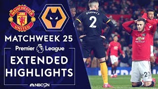 Manchester United v Wolves  PREMIER LEAGUE HIGHLIGHTS  212020  NBC Sports [upl. by Eiznekam]