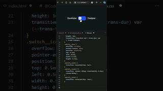 Day 057  🔥CSS creative toggle switch animation webdevelopment coding frontend html programming [upl. by Aynik876]