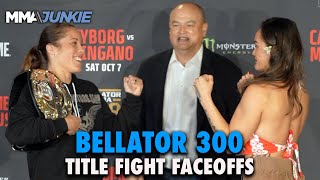 NurmagomedovPrimus CyborgZingano CarmoucheMacfarlane Faceoffs in San Diego  Bellator 300 [upl. by Relyks]