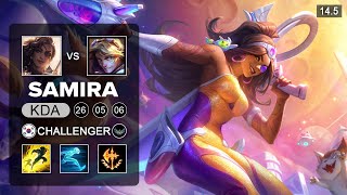 Samira vs Ezreal ADC  KR Challenger  Patch 145 Season 14 [upl. by Megdal]