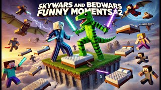 skywars and bedwars funny moments 2  Minecraft Gameplay [upl. by Fachan602]