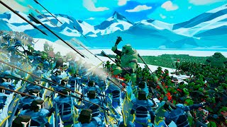 Elves protect their captain from an army of Orcs  Battle Simulator [upl. by Ecyac446]