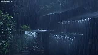 FALL ASLEEP FAST in MINUTES with Torrential Rain on Metal Roof amp Powerful Thunder Sounds at Night [upl. by Ainimreh]