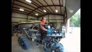 2012 Polaris 850 Snorkle install part 1 [upl. by Lankton]