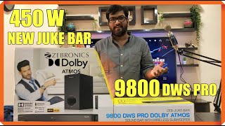 Best 2021 Sound Bar 450 W 🔥  Zebronics Juke bar 9800 Dolby Atmos  Wireless Subwoofer  Unboxing [upl. by Bussy]