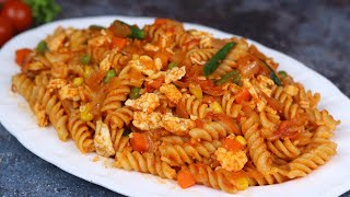 ঘরোয়া উপকরনে স্পাইসি মাসালা পাস্তা ॥ Pasta Recipe Bangla ॥ Spicy Egg Pasta ॥ Pasta recipe [upl. by Coppola695]