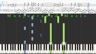 Far Over Misty Mountain  Hobbit  MIDI  SHEET  Manjuprasad Music  Manjuprasad on Piano [upl. by Shanon]