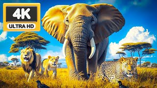 African Wildlife 4K  Amazing Animal Migrations  Wildlife Movies with Cinematic With Animal Info [upl. by Eylrahc]