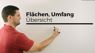 Flächen Umfang Quadrat Rechteck Raute Trapez Drachen Parallelogramm Übersicht [upl. by Zosema477]