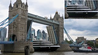 WORLD VOYAGER passes TOWER BRIDGE [upl. by Talley777]