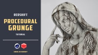 Procedural grunge shader in redshift CINEMA 4D TUTORIAL [upl. by Rehtnug]