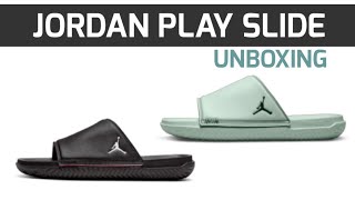 UNBOXING  JORDAN PLAY SLIDE [upl. by Hamburger]