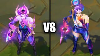 Dark Cosmic Diana vs Prestige Dark Cosmic Diana Skins Comparison League of Legends [upl. by Nishi687]