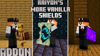 Raiyons More Vanilla Shields addon Minecraft pe 121 bedrock edition [upl. by Wilkie]