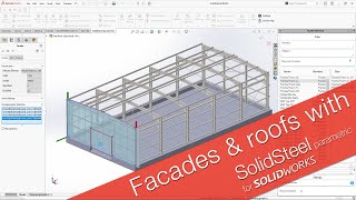 Detailed Steel Structures  Combination of SolidSteel parametric and SOLIDWORKS features [upl. by Nomled935]