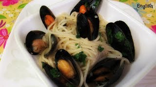 Spaghetti with Mussels EASY and ECONOMIC RECIPE I Lorentix [upl. by Nwahsyd]