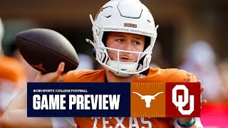 No 1 Texas vs No 18 Oklahoma Quinn Ewers set to play in Red River Rivalry  Game Preview [upl. by Armalda]