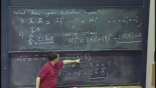 Lec 1 Dot product  MIT 1802 Multivariable Calculus Fall 2007 [upl. by Merton368]